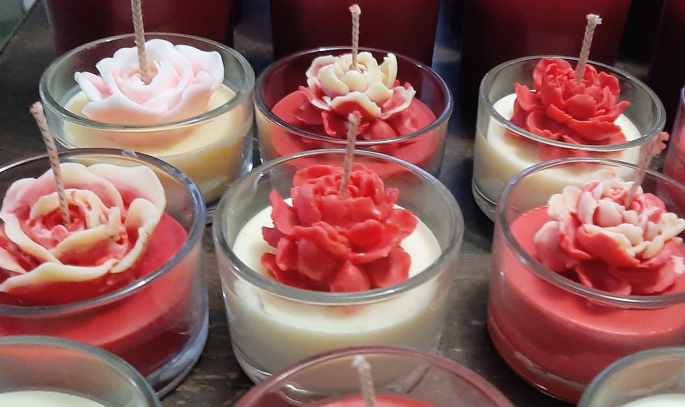 All My Love~ 4oz Beeswax/Soy blend candle w/flower embed.