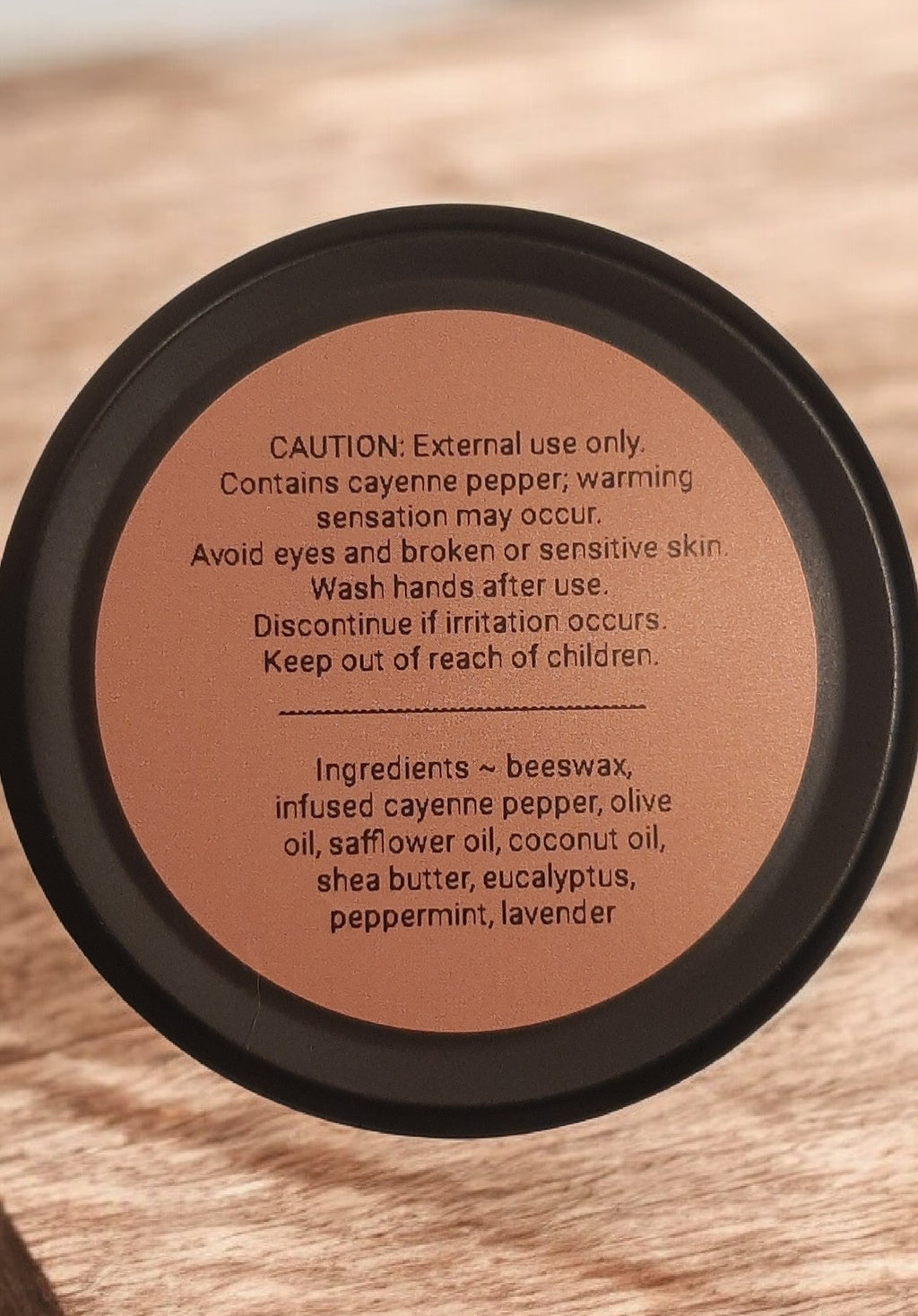 Beeswax Salve~ 2oz, Cayenne