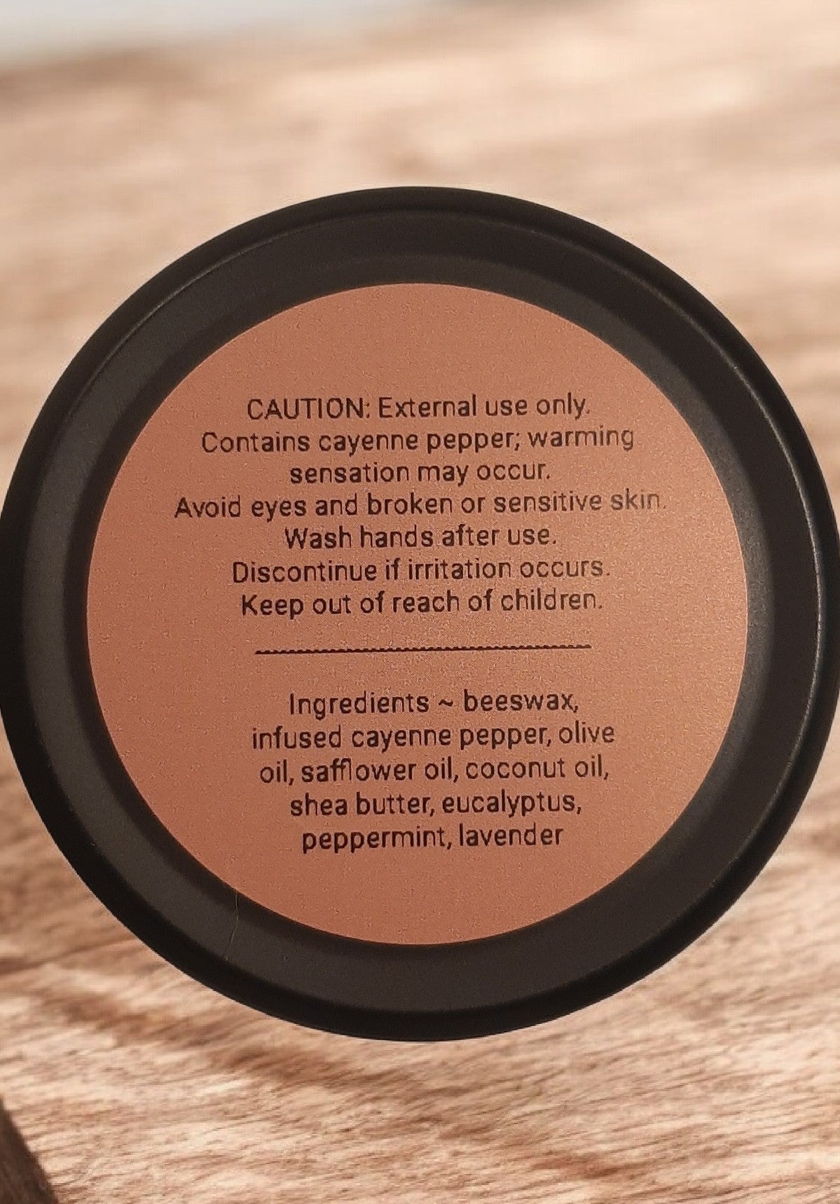 Beeswax Salve~ 2oz, Cayenne