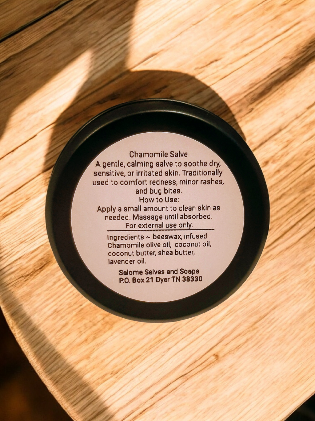 Beeswax Salve ~ 2oz,  Chamomile